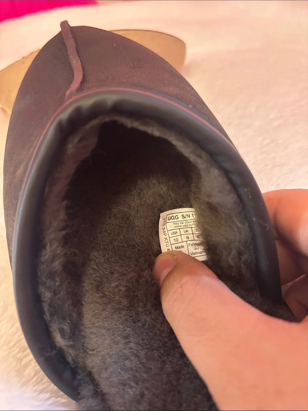 UGG Black Slip-On Shearling Mule Slippers